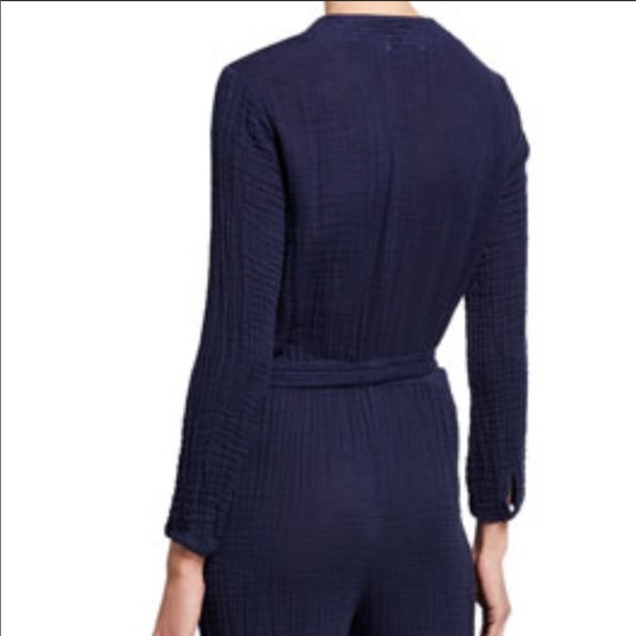 Anthropologie Sundry Navy Gauze Romper NWT - Picture 4 of 11